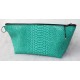 Pochette crocro turquoise